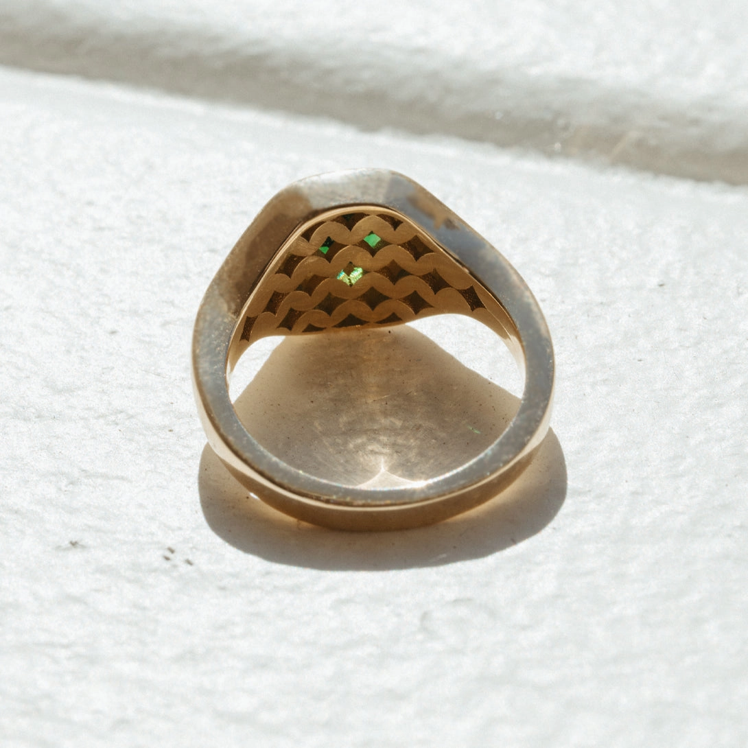0.67CT MUZO EMERALD RIPPLE RING