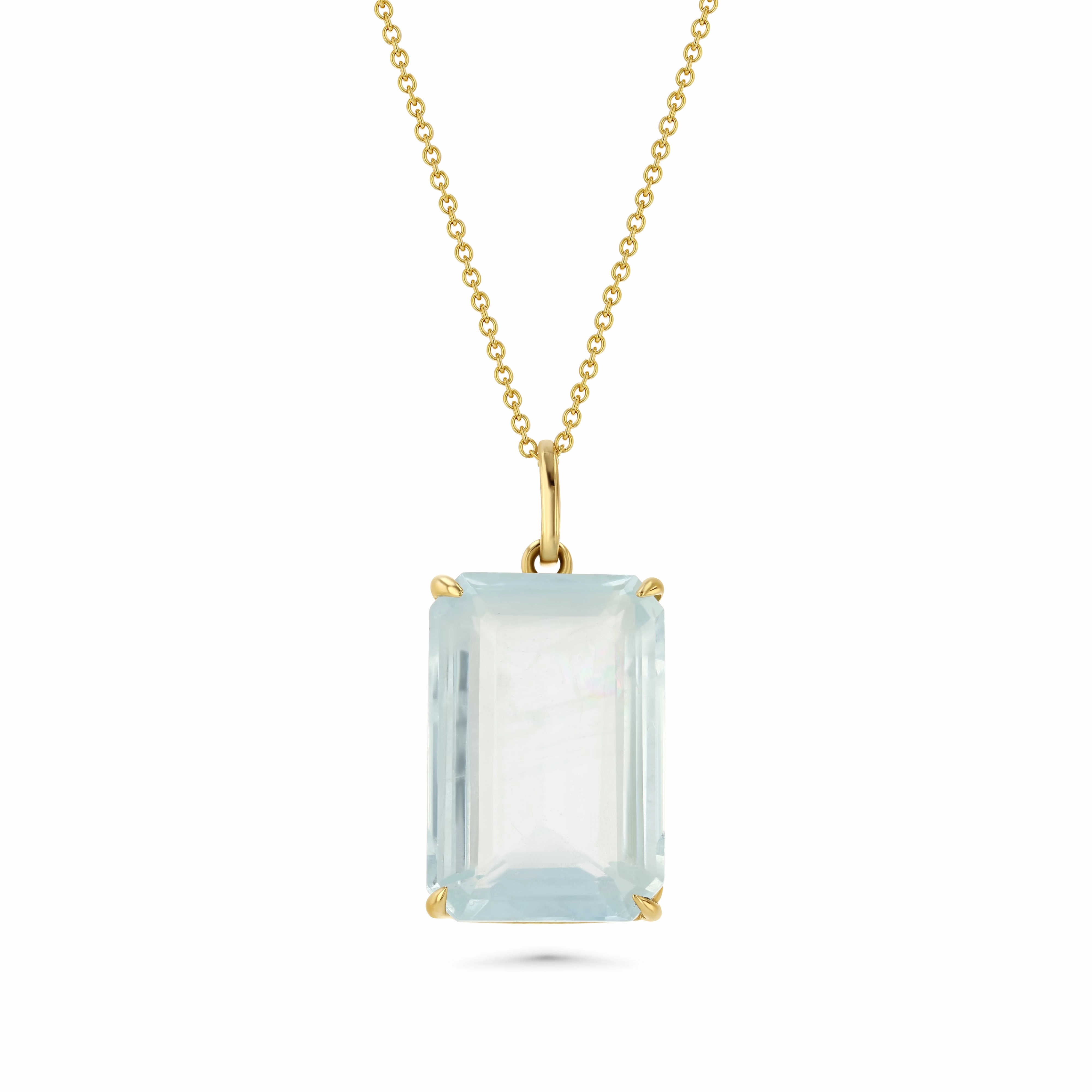 14.47CT AQUAMARINE PRONG SET CHARM