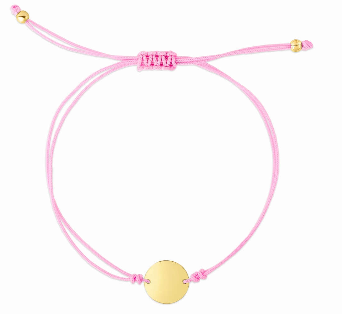 14k Cord Circle Adjustable Bracelet