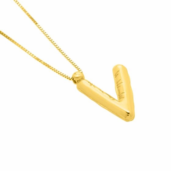 14K Helium Initial Pendant
