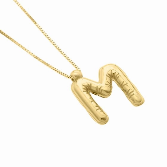 14K Helium Initial Pendant