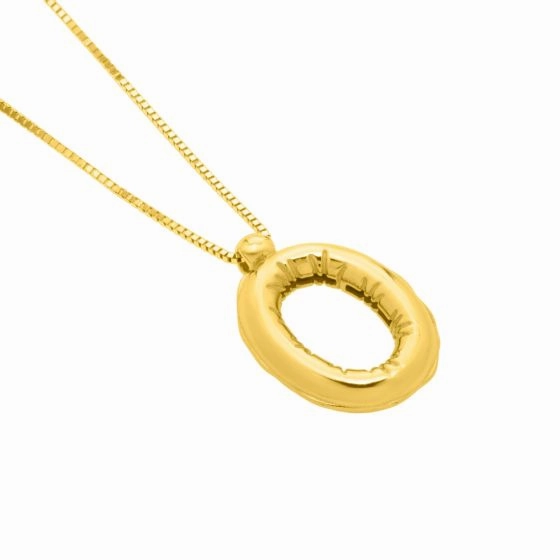 14K Helium Initial Pendant