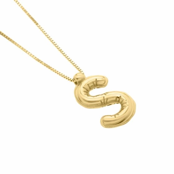 14K Helium Initial Pendant