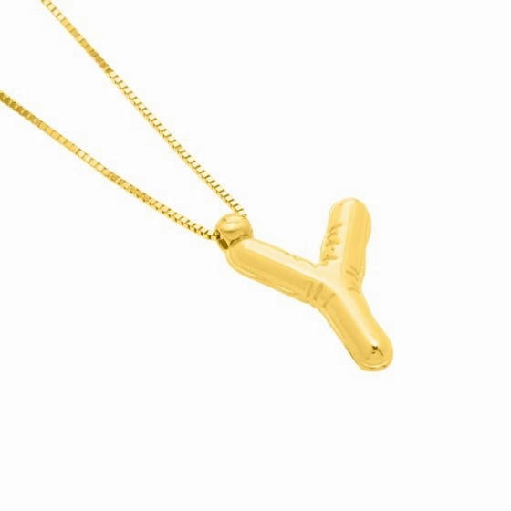 14K Helium Initial Pendant