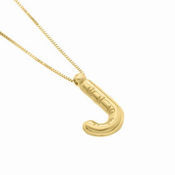 14K Helium Initial Pendant