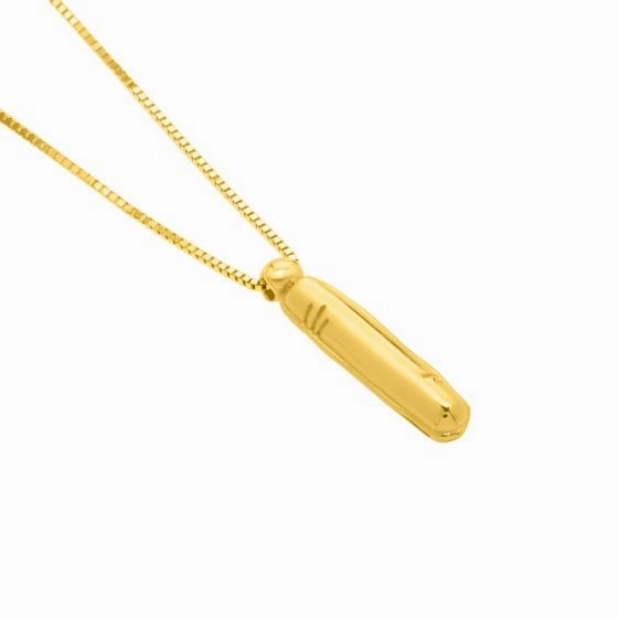 14K Helium Initial Pendant