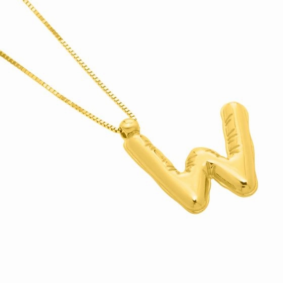 14K Helium Initial Pendant