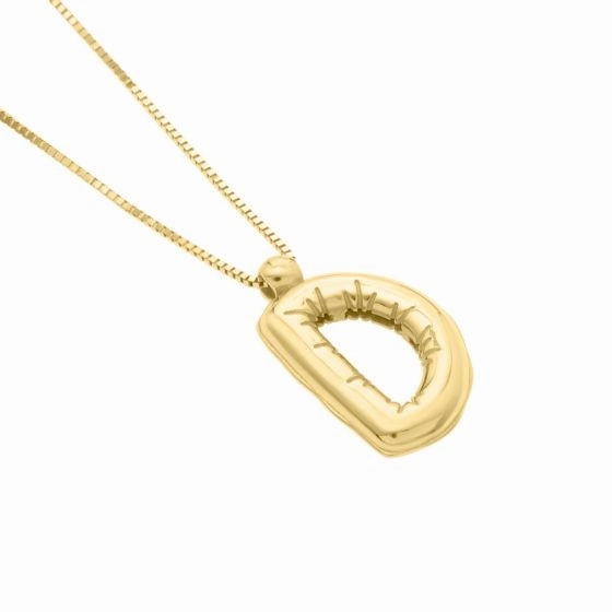 14K Helium Initial Pendant