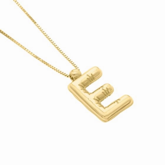 14K Helium Initial Pendant