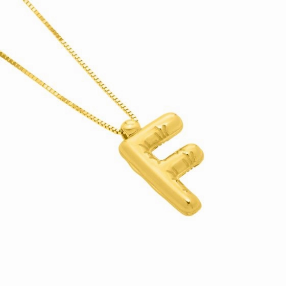 14K Helium Initial Pendant