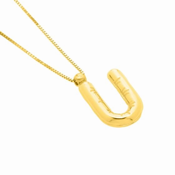 14K Helium Initial Pendant
