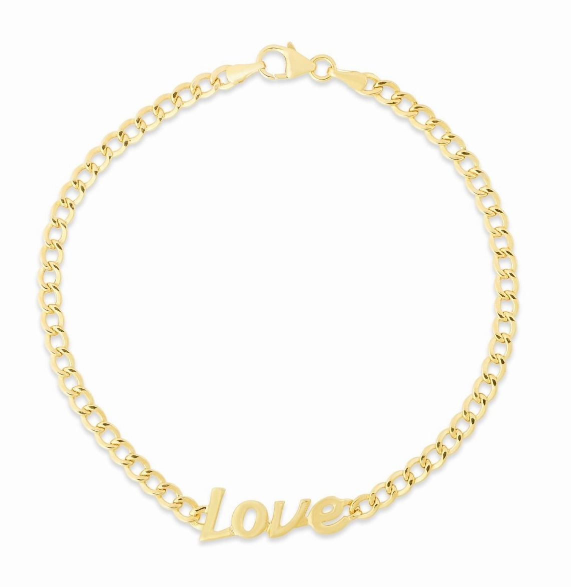 14k Love Curb Bracelet