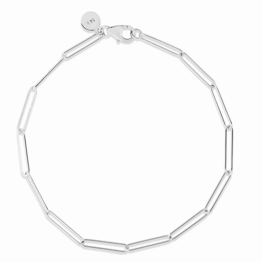 14k Lungo Paperclip Bracelet