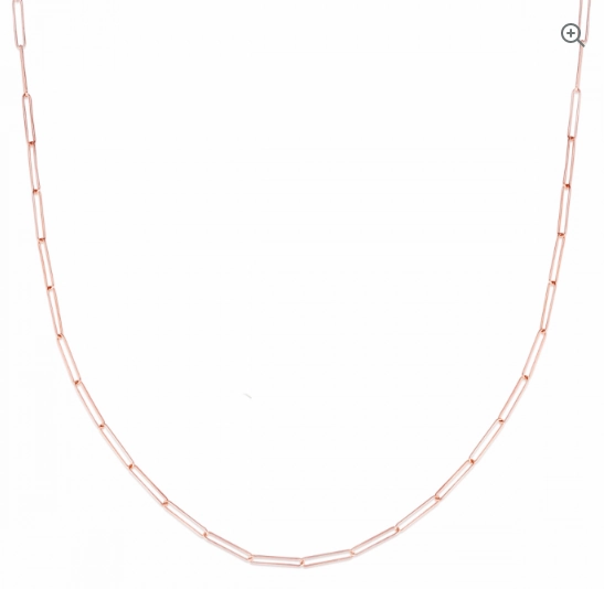 14k Lungo Paperclip Necklace