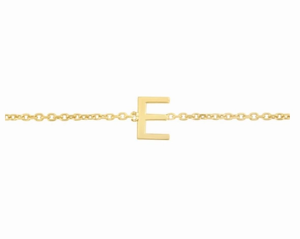 14k Mini Initial Bracelet