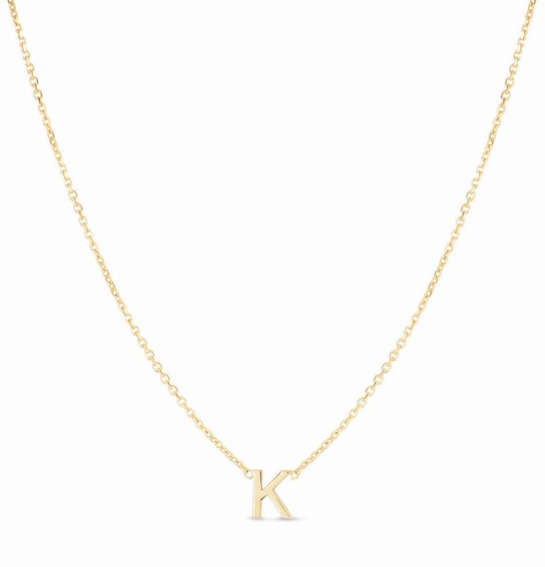14k Mini Initial Necklace