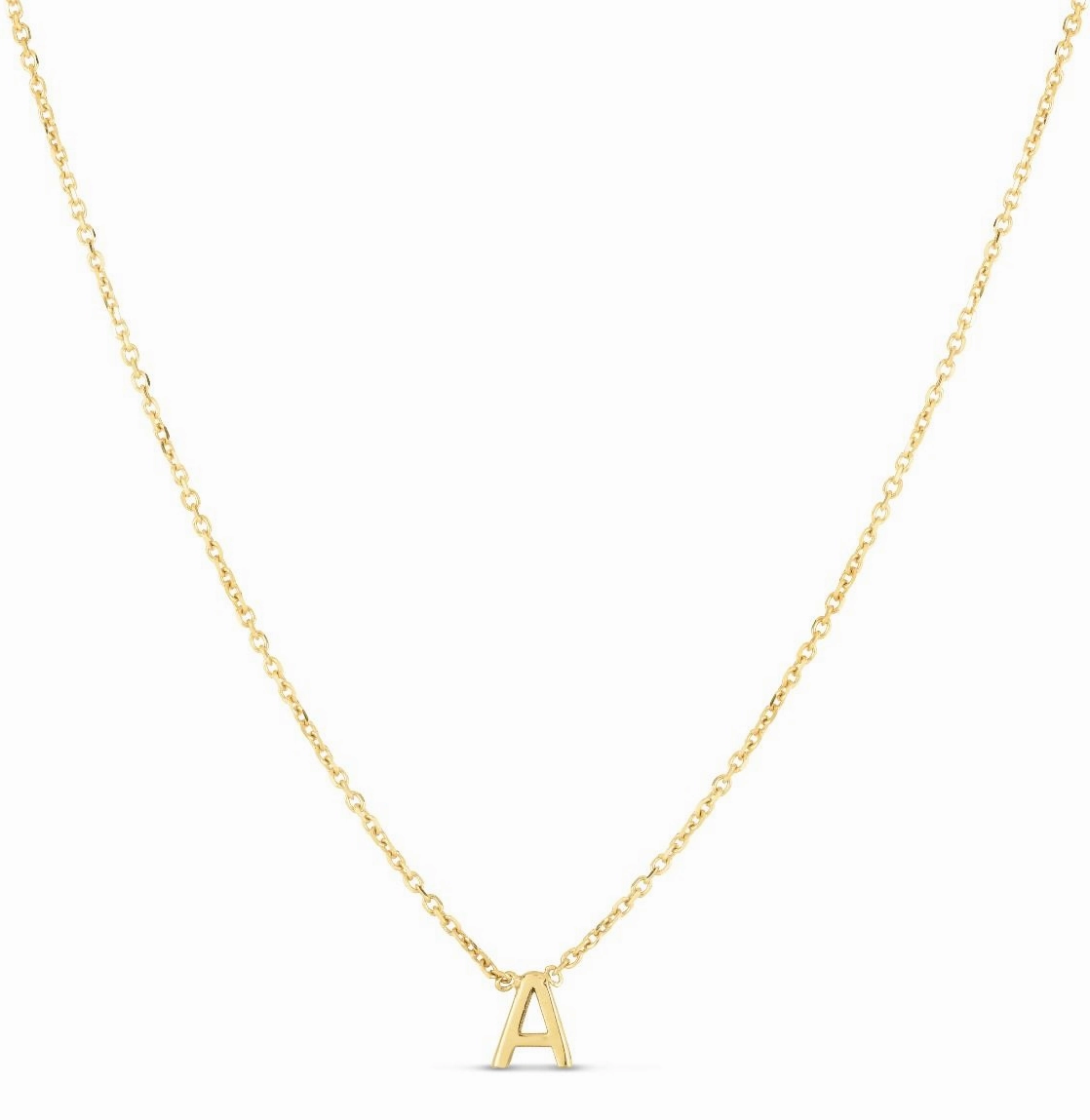 14k Mini Initial Necklace