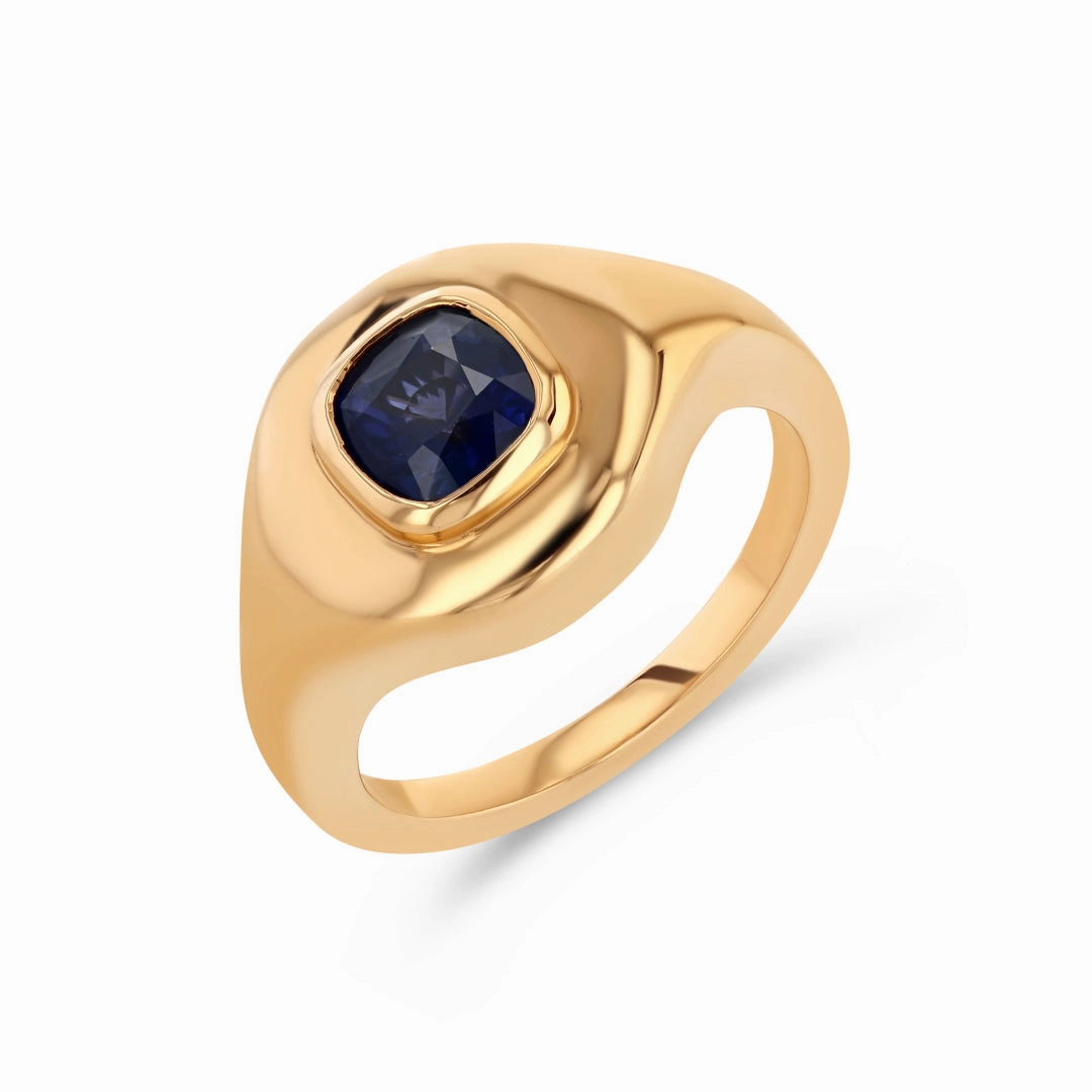 1.09ct Sapphire Ripple Ring