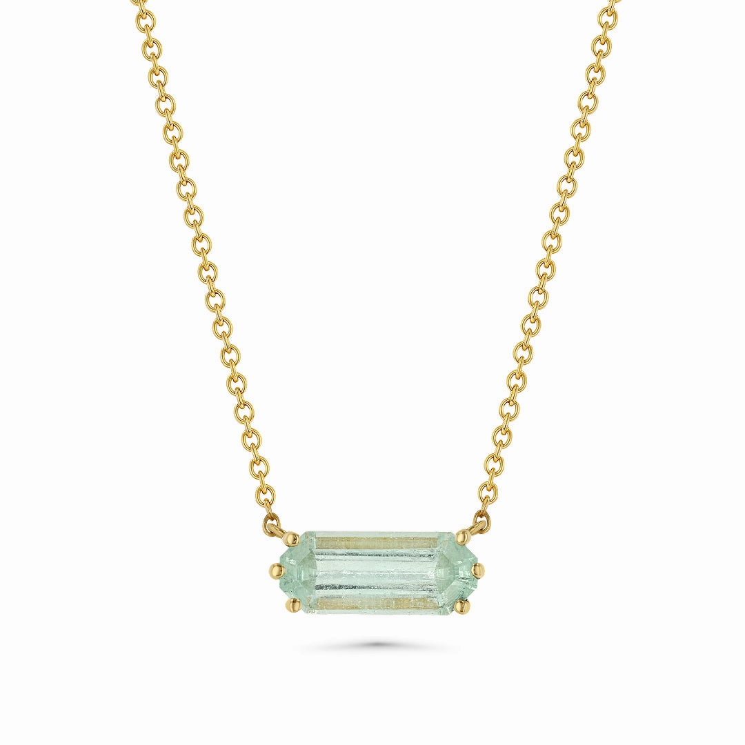1.98ct Mint Beryl Prong Necklace
