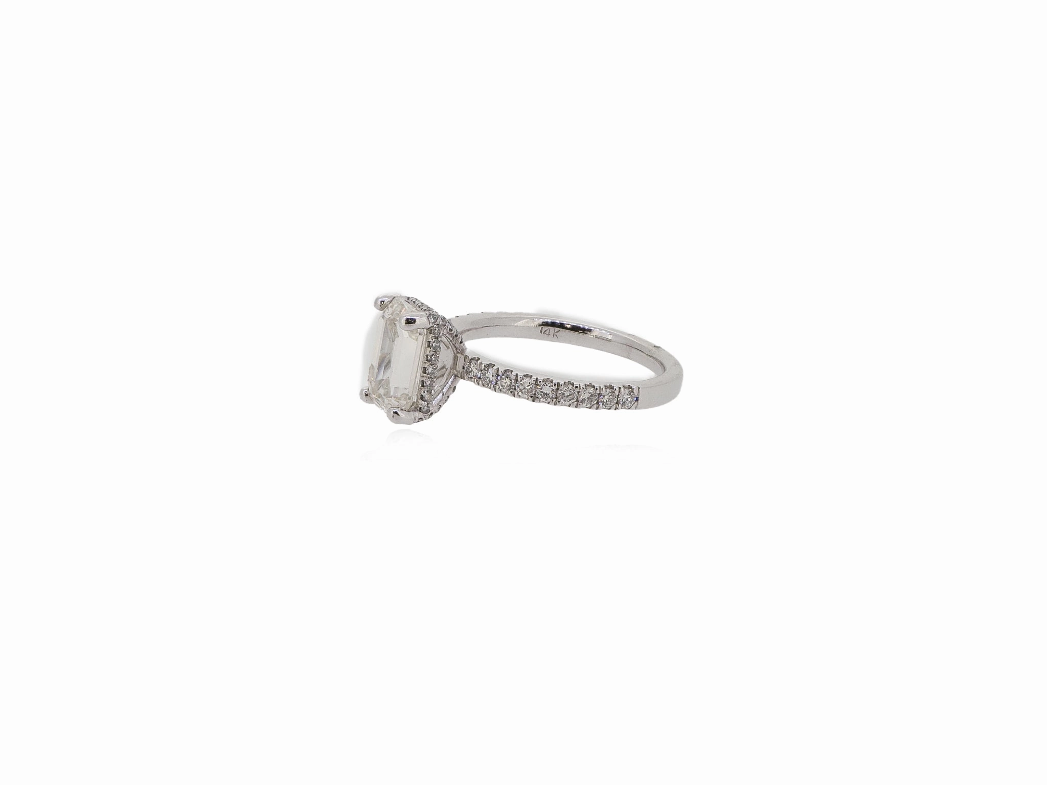2.03ct Emerald Cut Engagement Ring