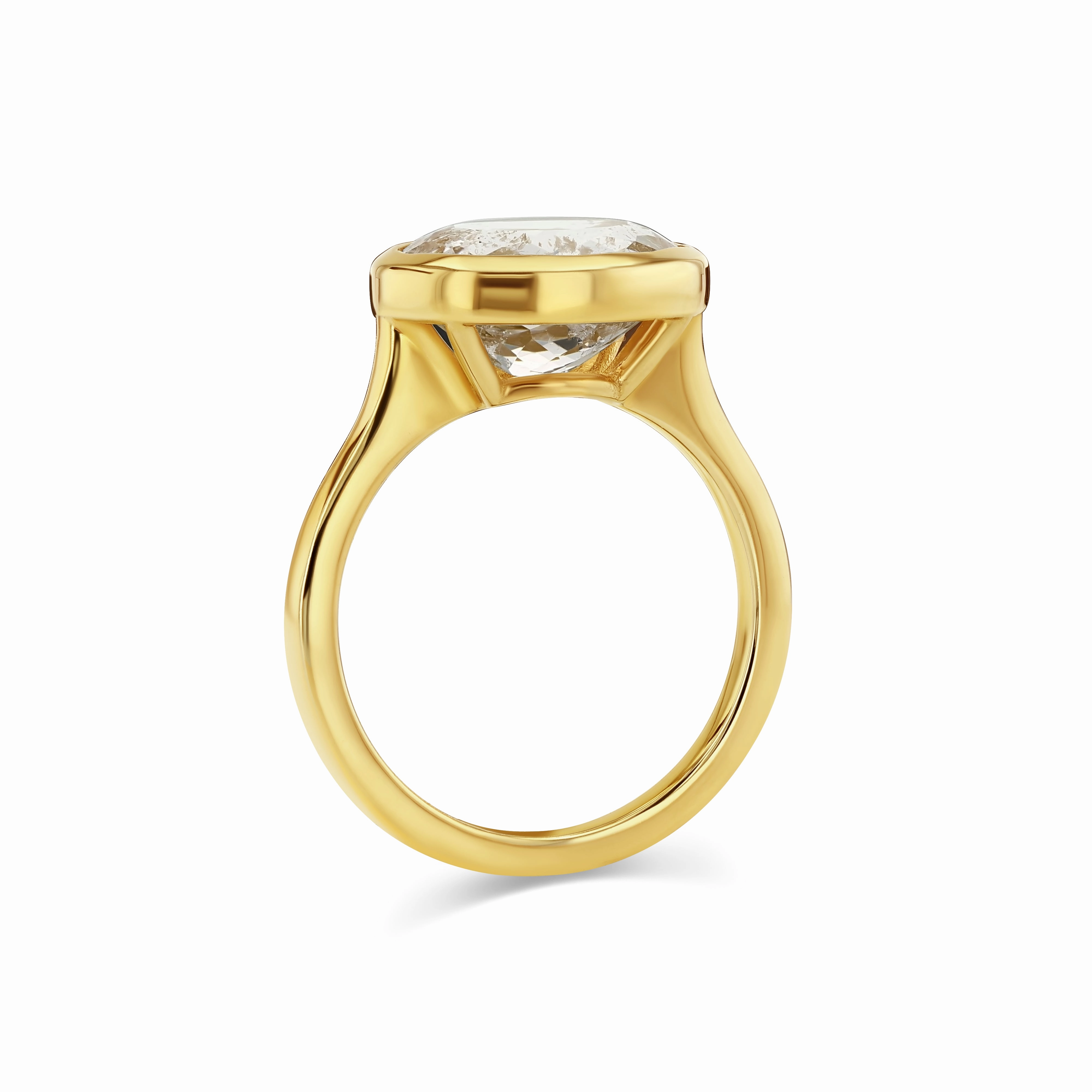 3.77CT PINK BERYL BEZEL RING