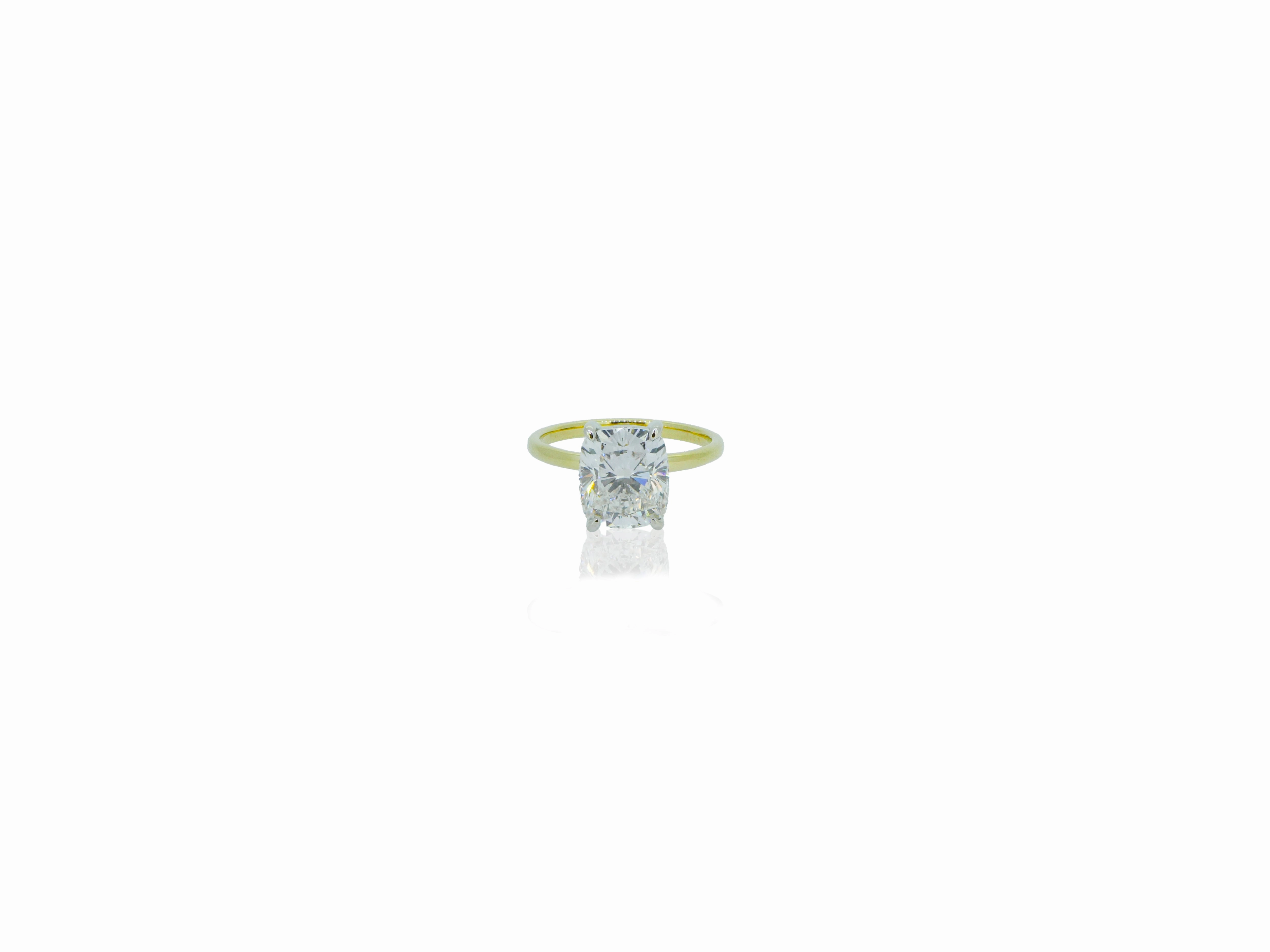 4.2ct Cushion Cut Solitaire-Lab Grown