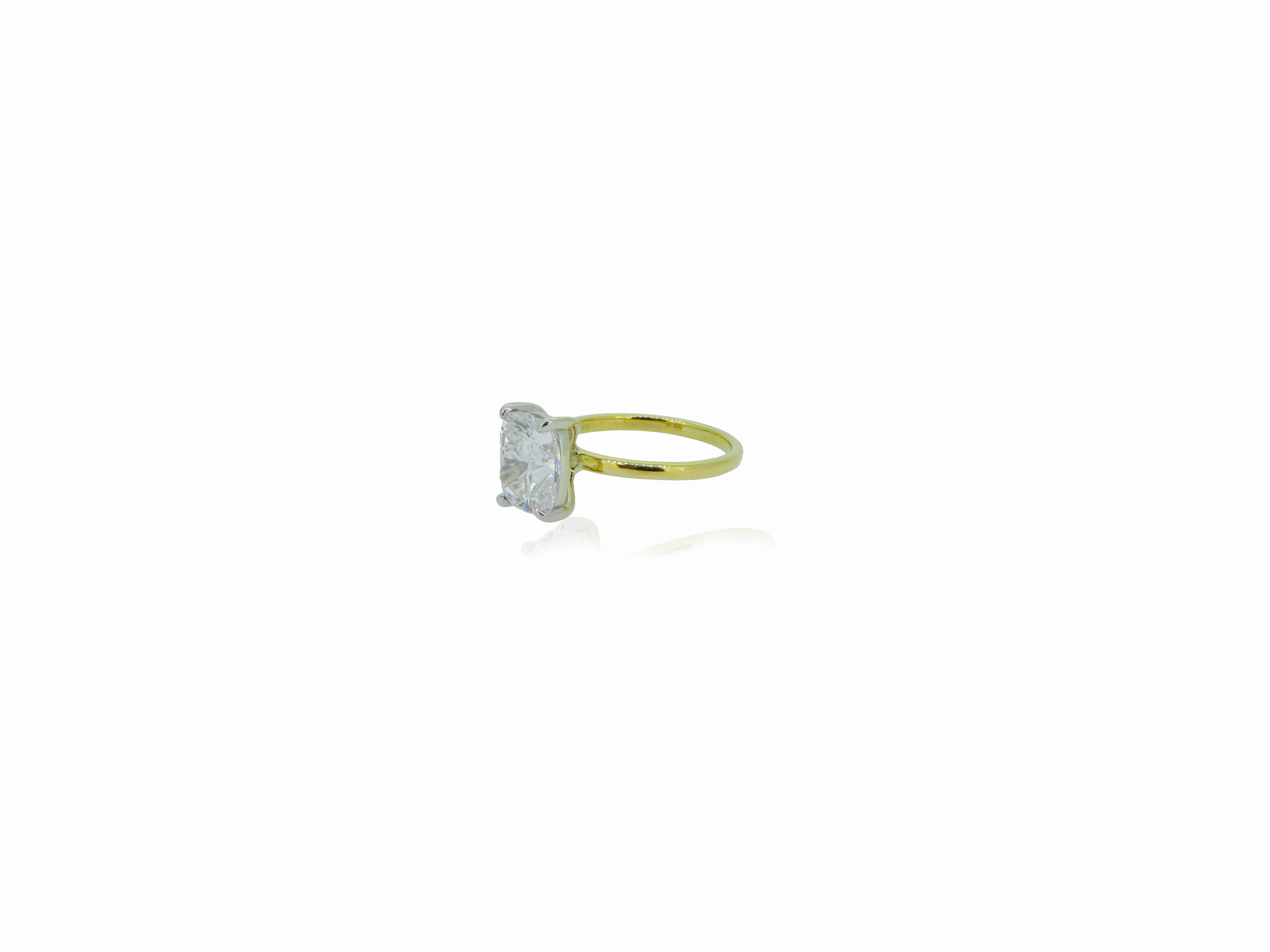 4.2ct Cushion Cut Solitaire-Lab Grown