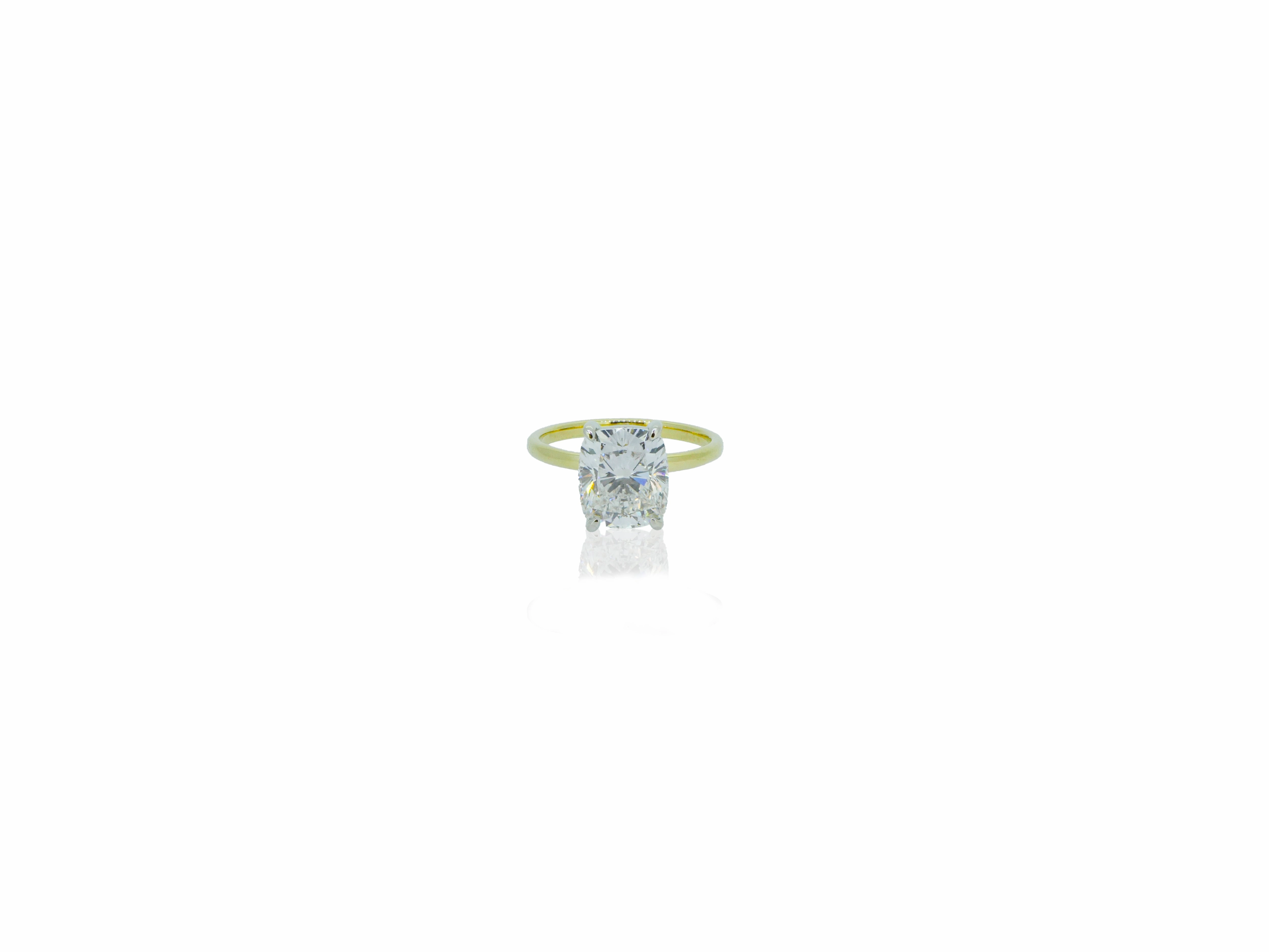 4.2ct Cushion Cut Solitaire-Lab Grown