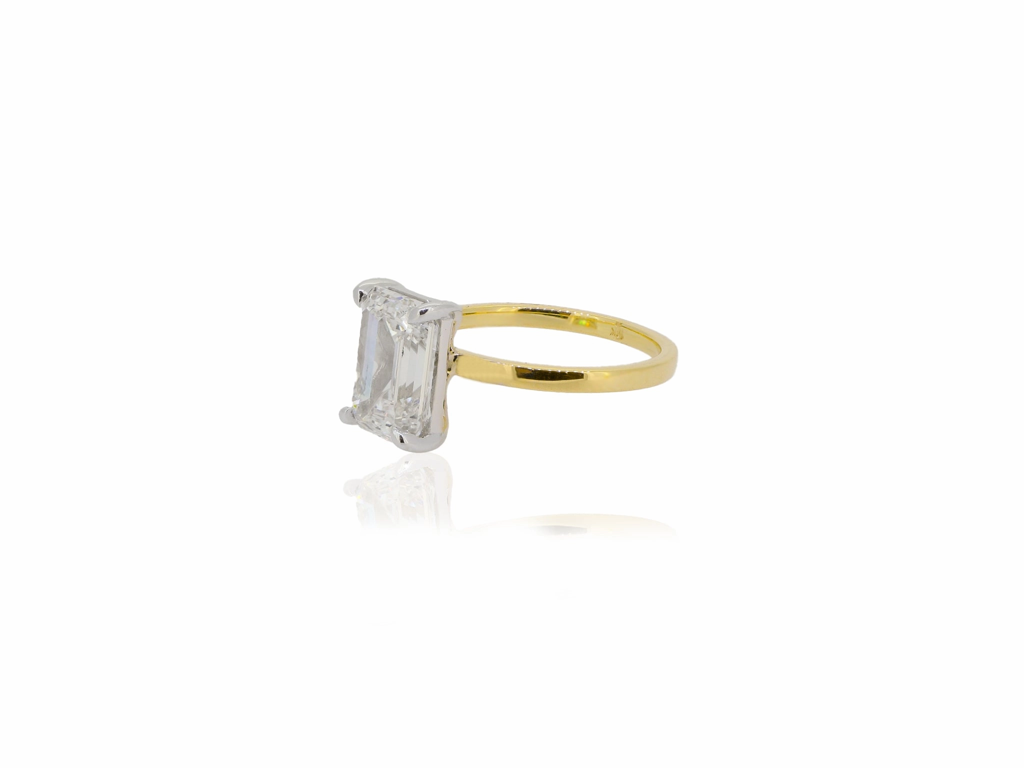 4.2ct Emerald Cut Engagement Ring-Lab Grown