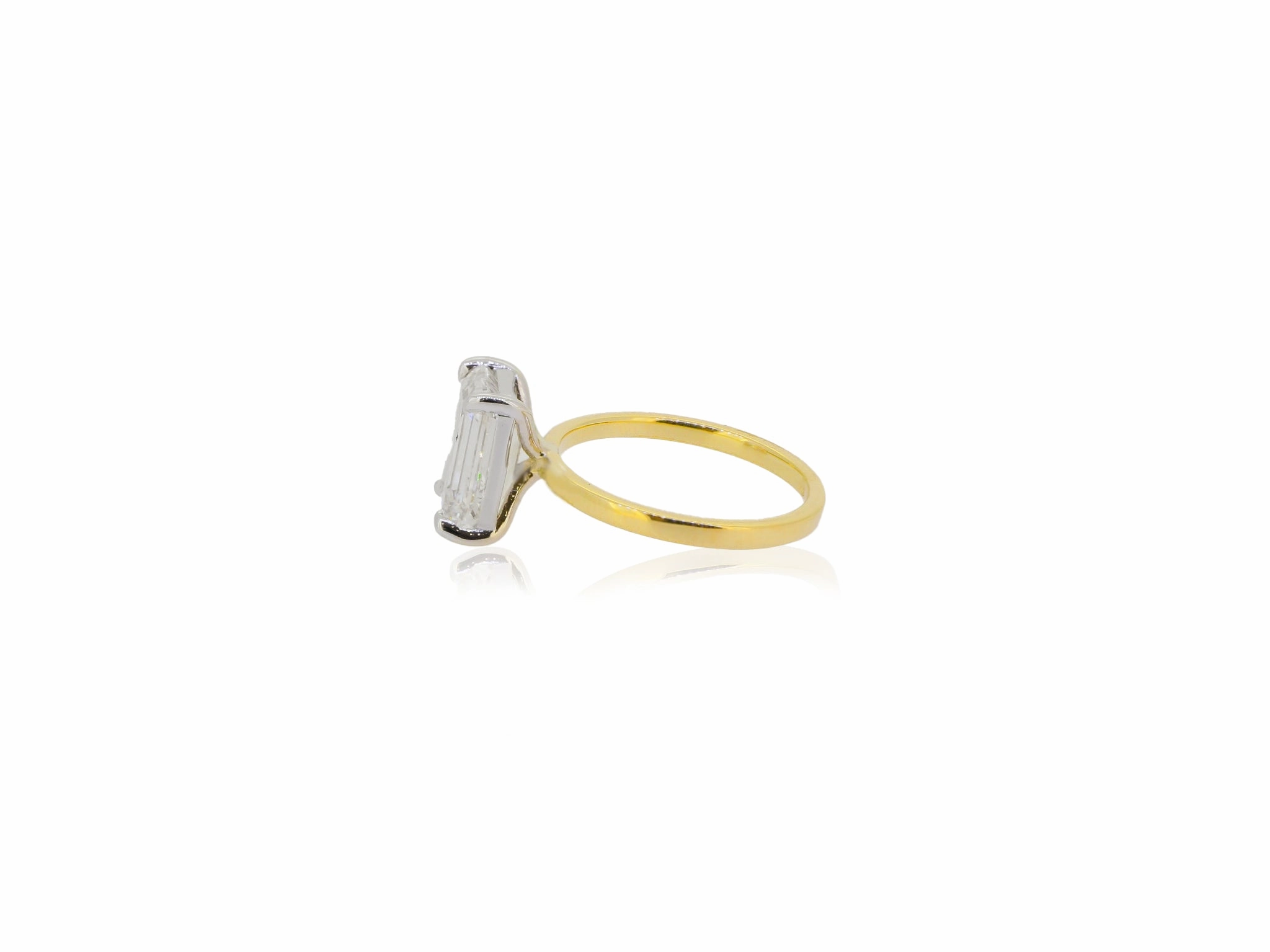 4.2ct Emerald Cut Engagement Ring-Lab Grown