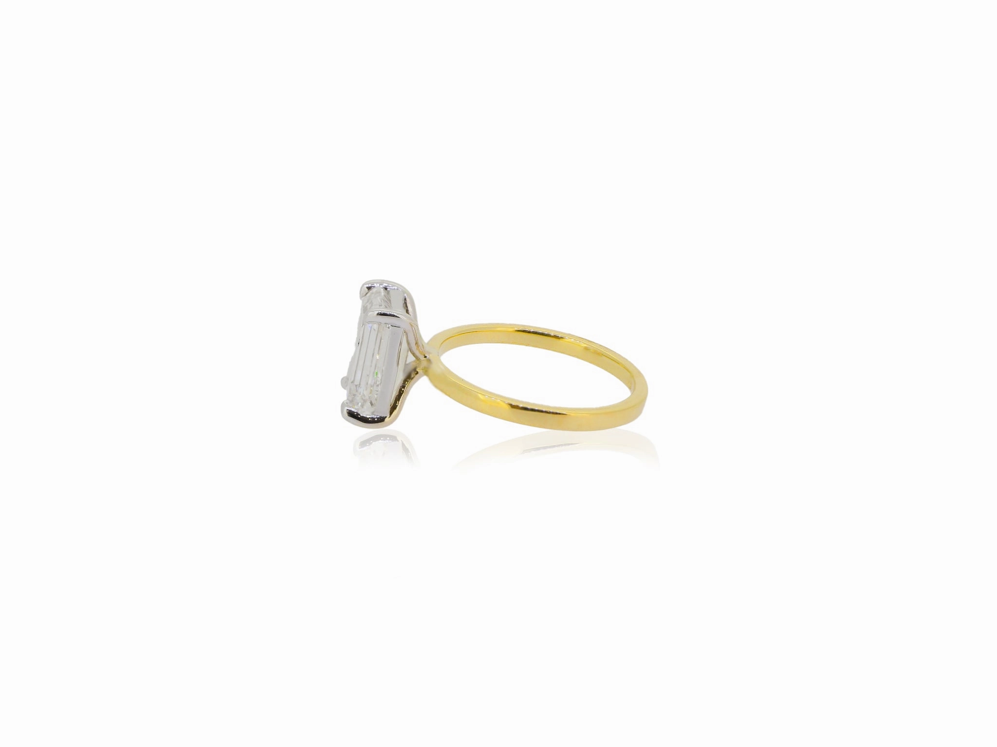 4.2ct Emerald Cut Engagement Ring-Lab Grown