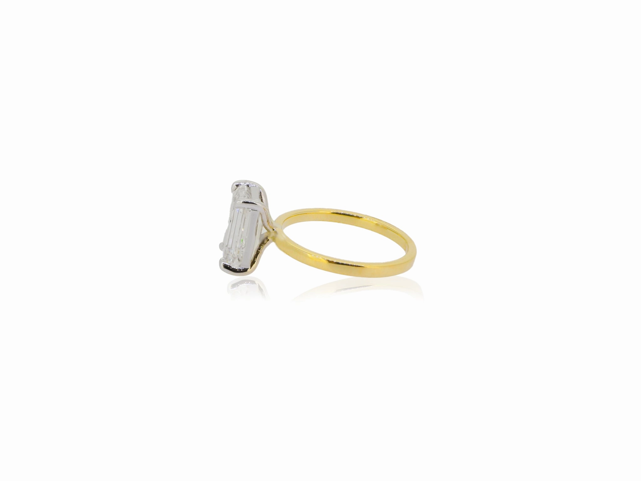 4.2ct Emerald Cut Engagement Ring-Lab Grown