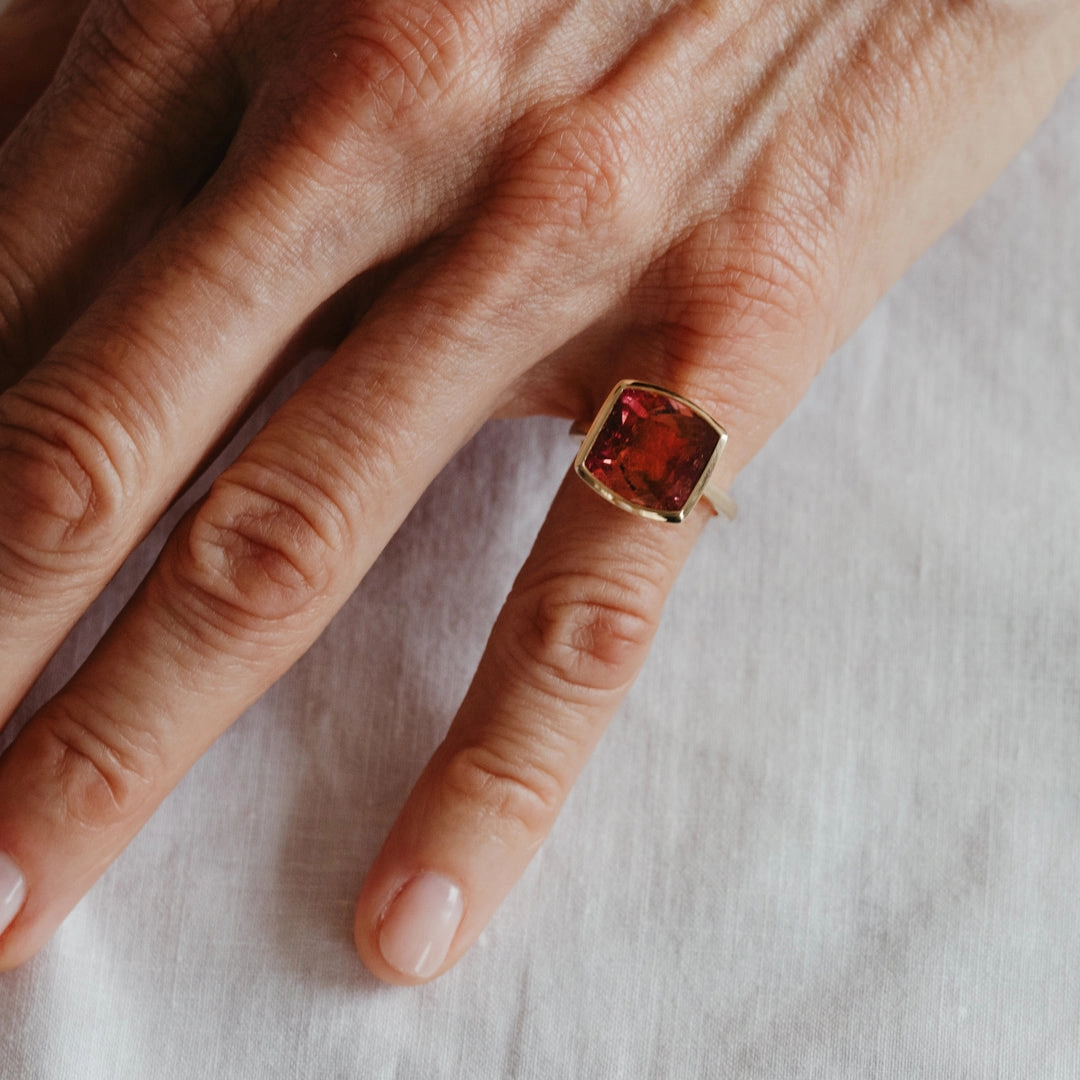 6.22CT BRAZILIAN PINK TOURMALINE RING