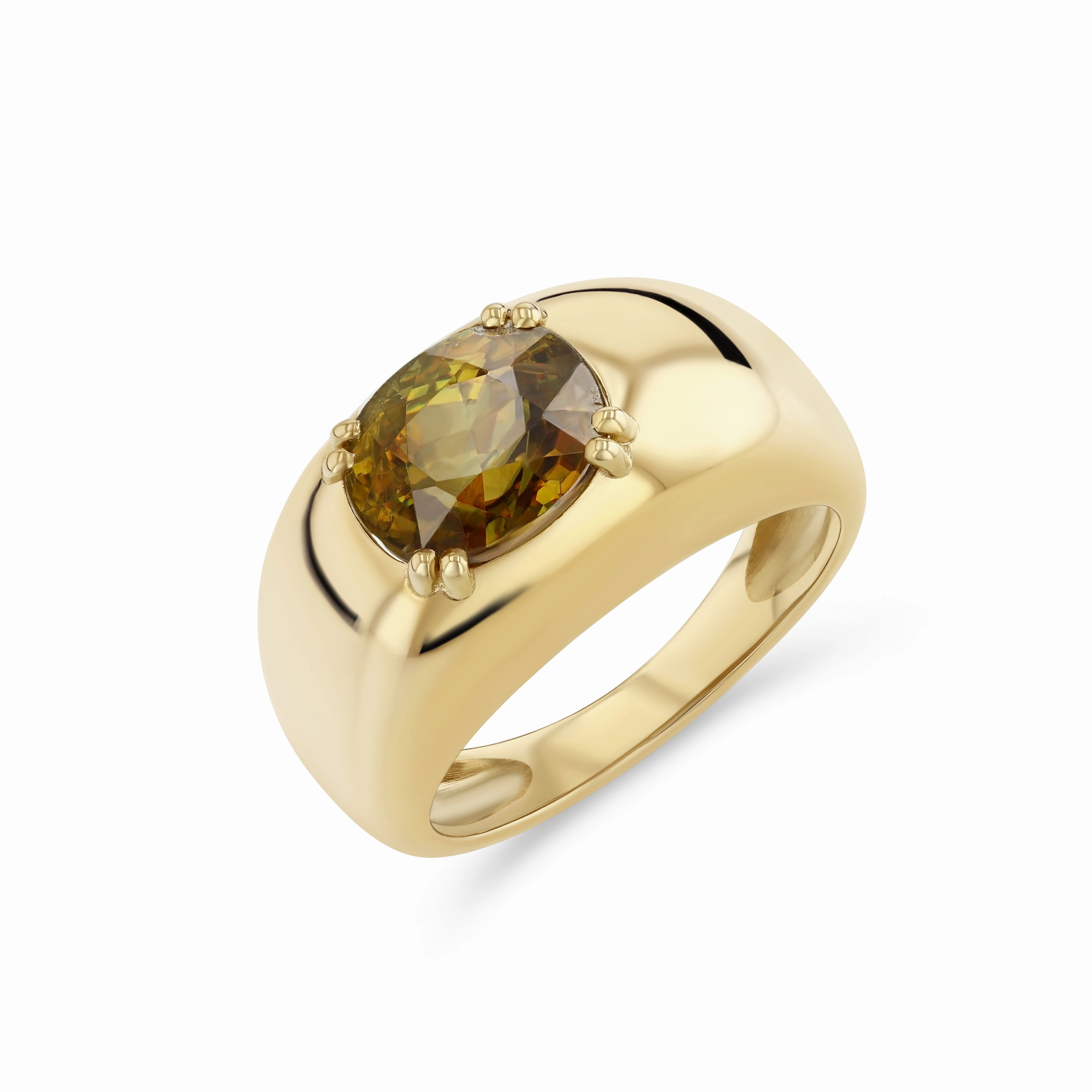 7.99CT SPHENE DOUBLE PRONG CLOUD RING