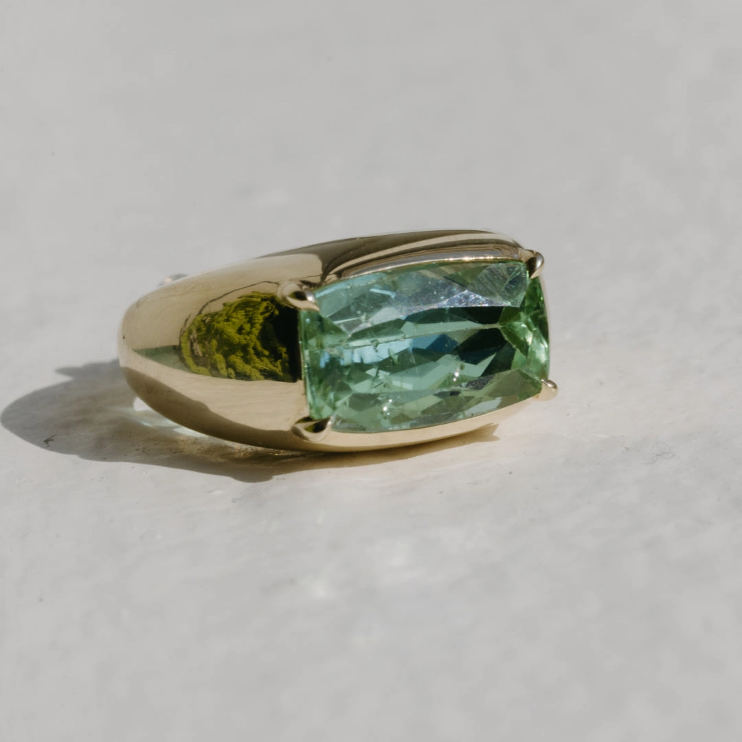 8.30ct Mint Tourmaline Cloud Ring