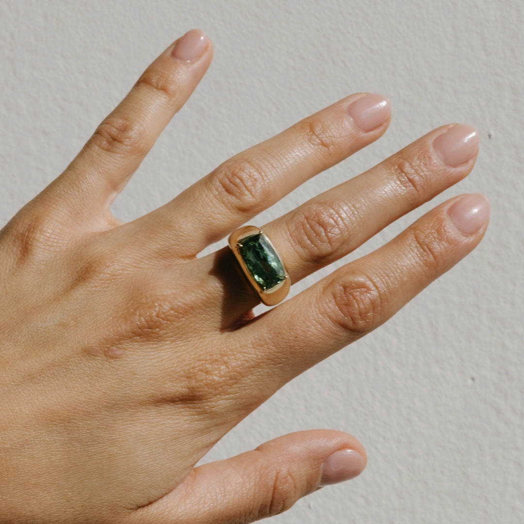 8.30ct Mint Tourmaline Cloud Ring