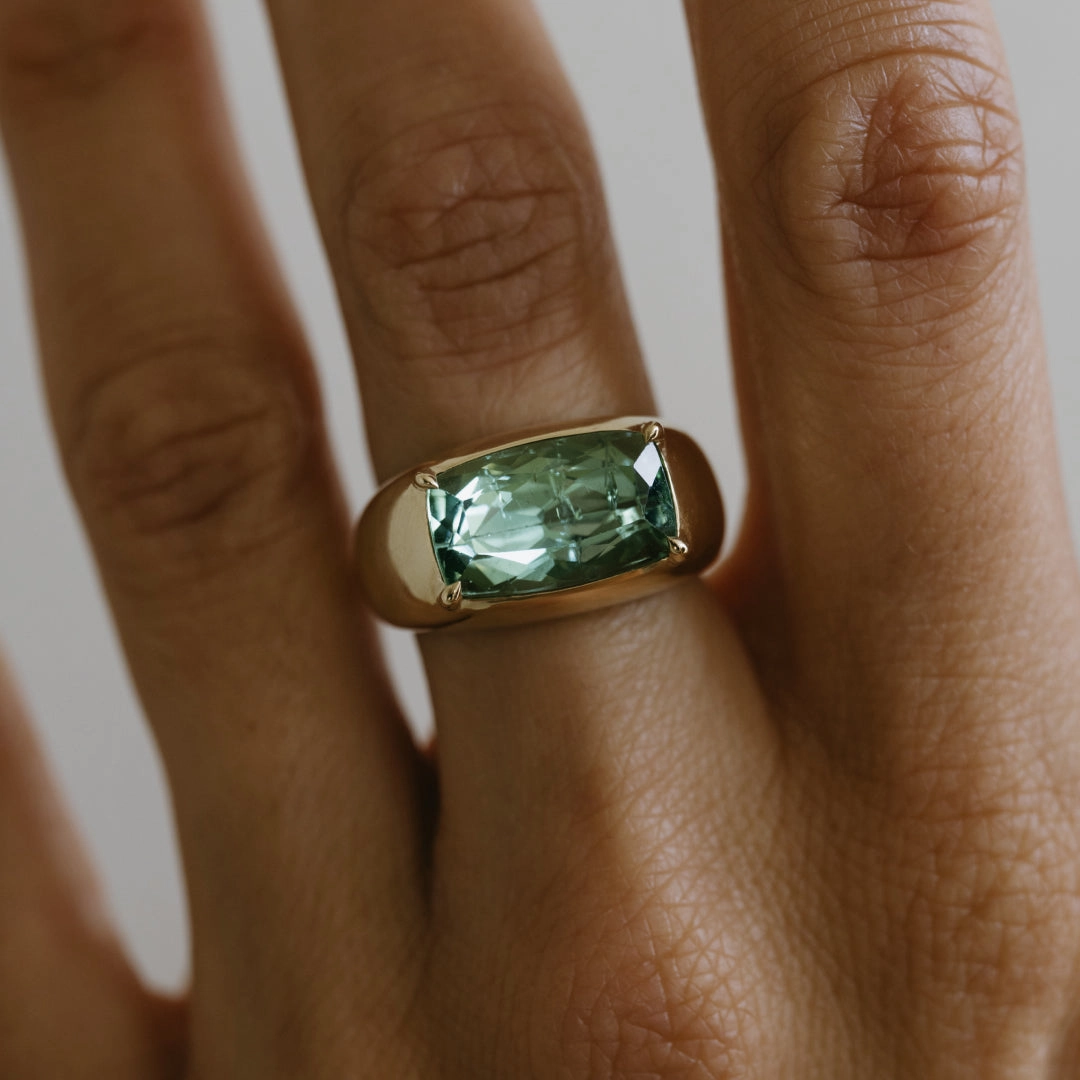 8.30ct Mint Tourmaline Cloud Ring