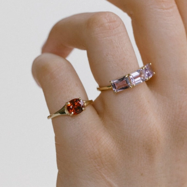 AMETHYST ROSA BIRTHSTONE RING