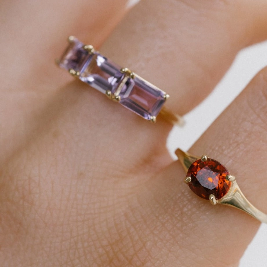 AMETHYST ROSA BIRTHSTONE RING