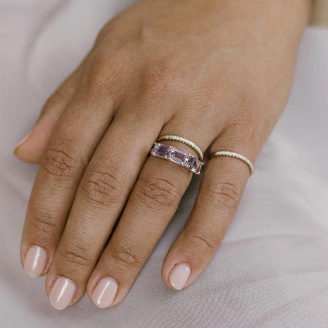 AMETHYST ROSA BIRTHSTONE RING