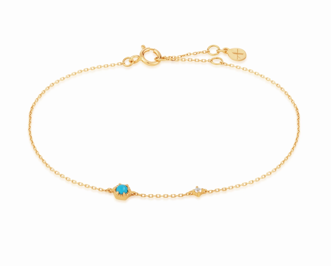 AMINA | Turquoise & White Sapphire Bracelet