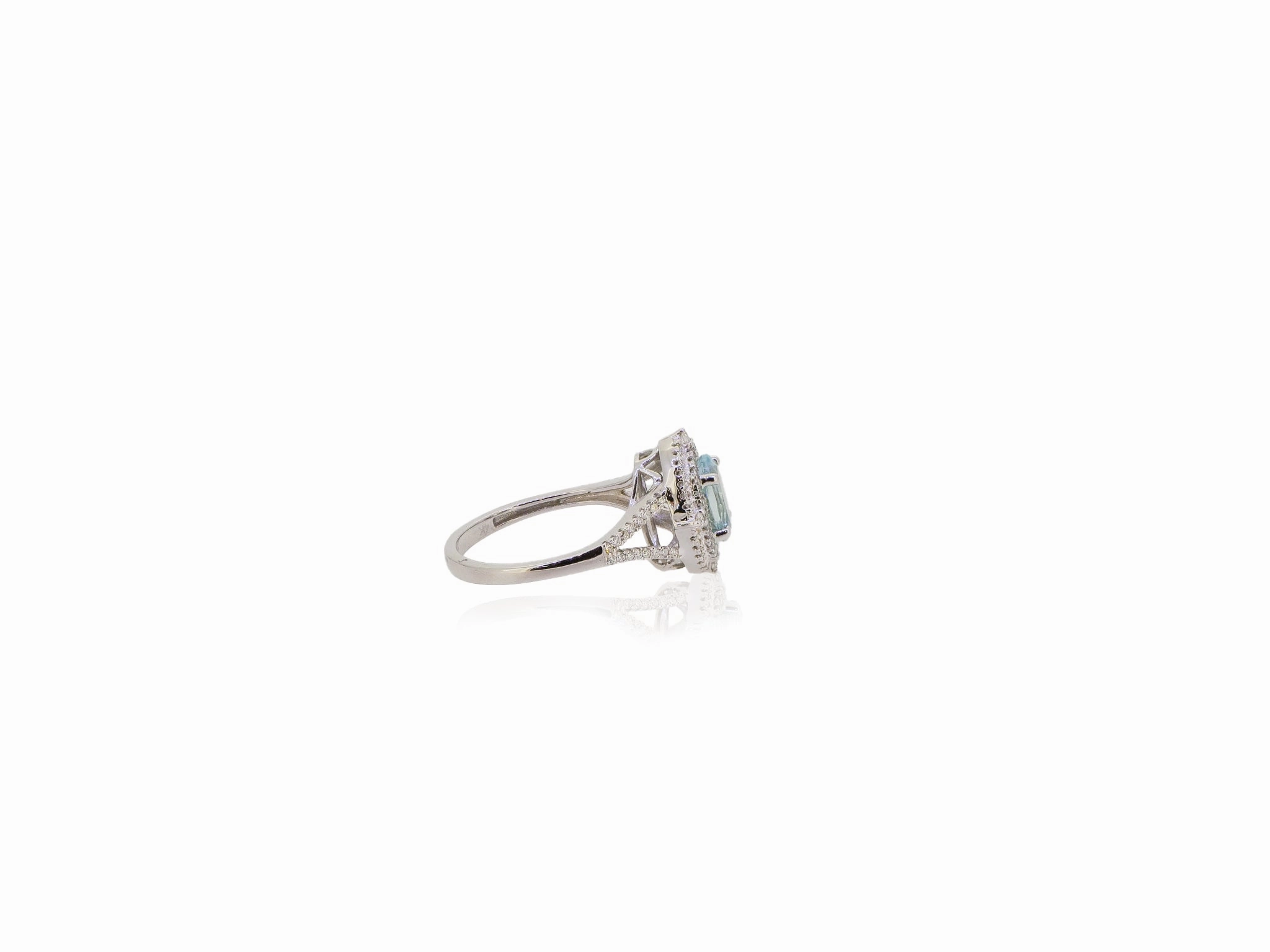 Aqua Split Shank Ring