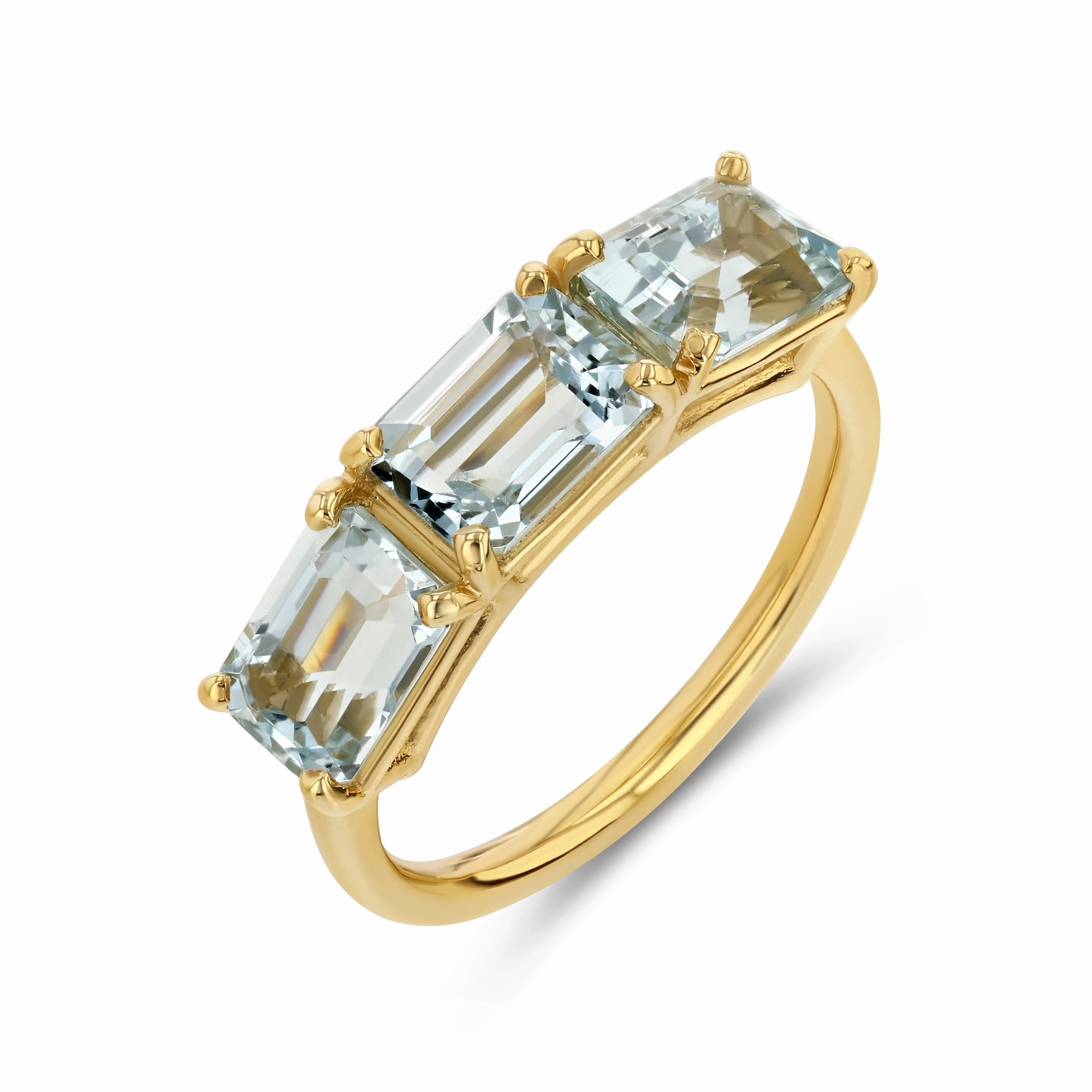 AQUAMARINE ROSA BIRTHSTONE RING