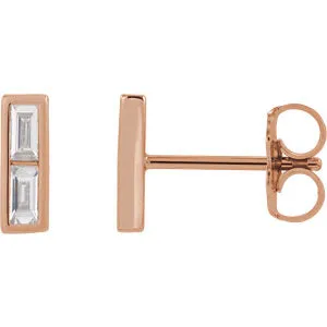 Baguette Bezel Studs