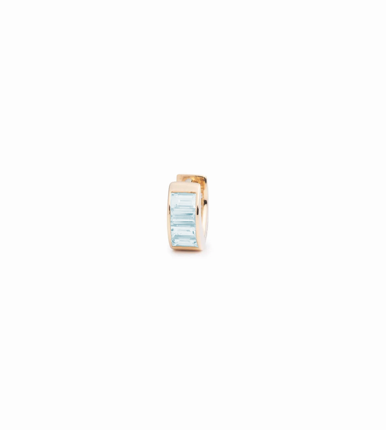 Baguette Aquamarine - True Love : Huggie Earring