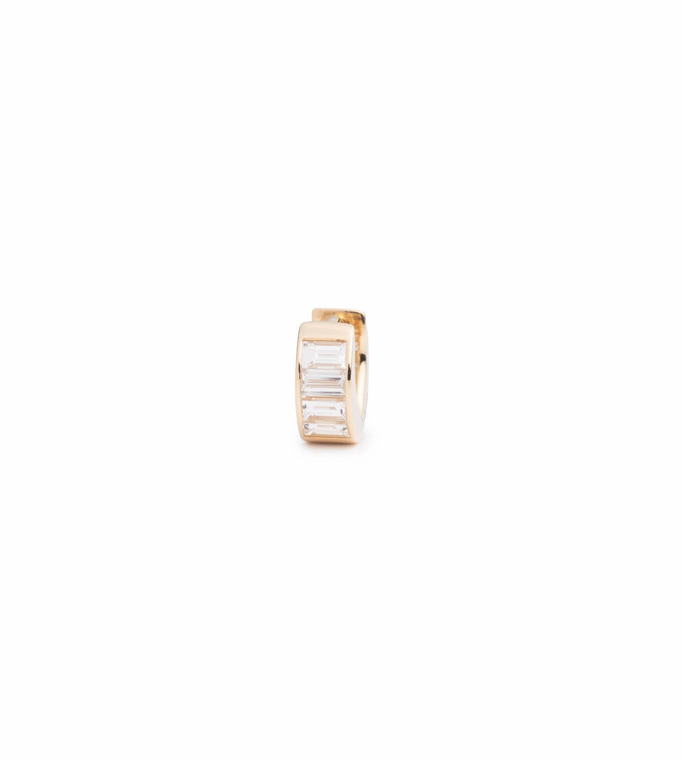 Baguette Diamond - True Love : Huggie Earring