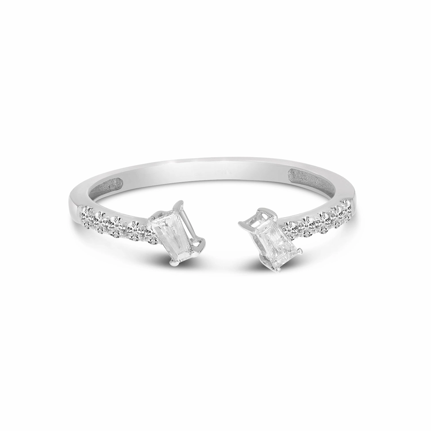 Baguette Diamond Bypass Ring