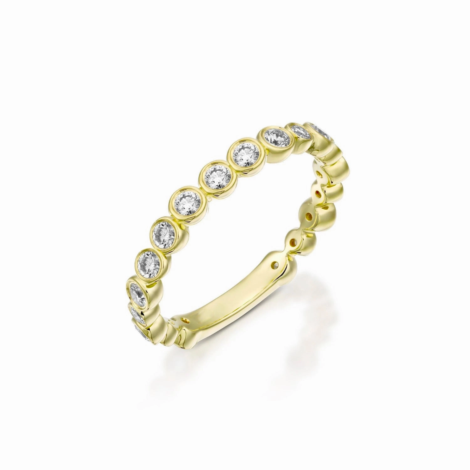 Bezel Set Matte Finish Eternity Band