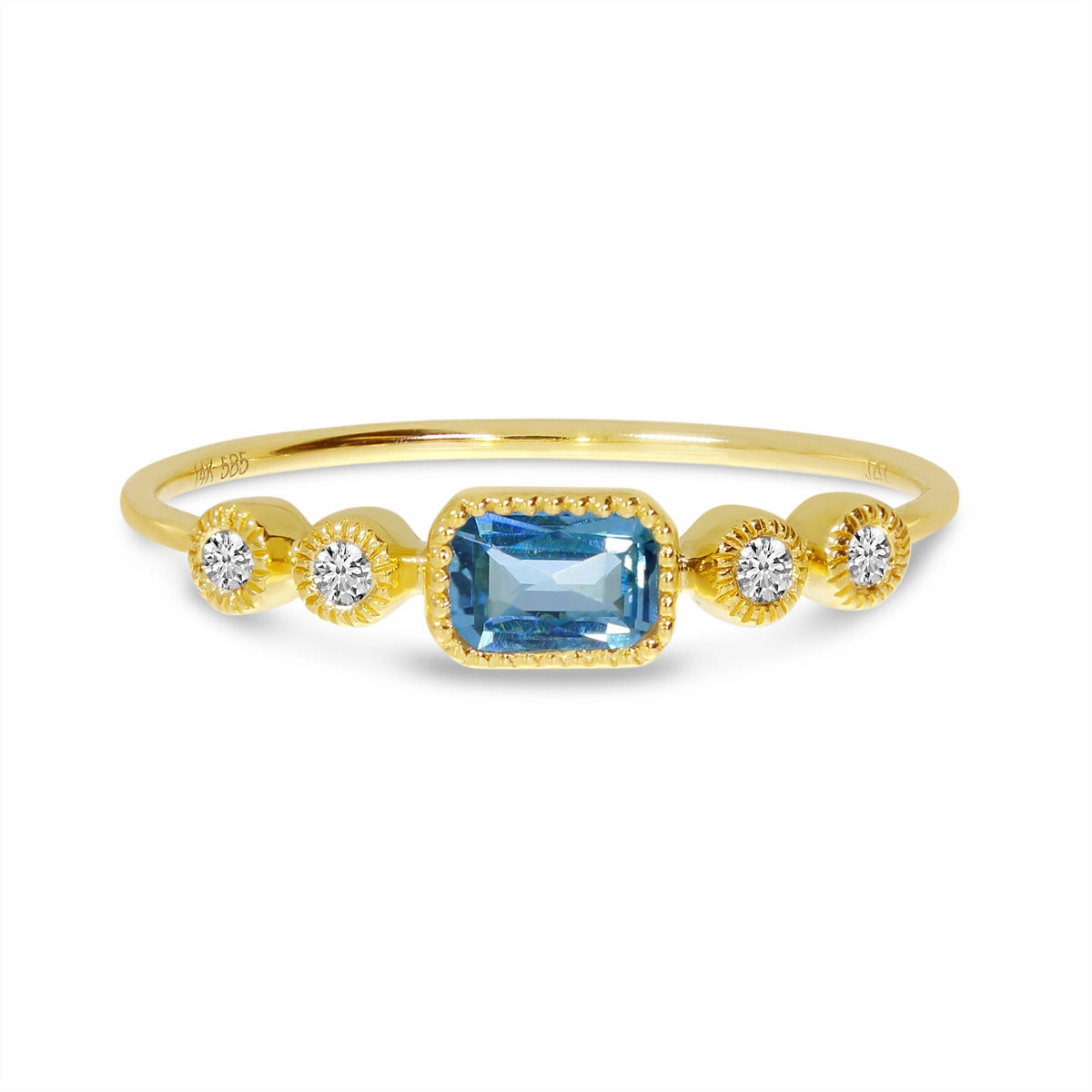 Blue Topaz Petite Stacker
