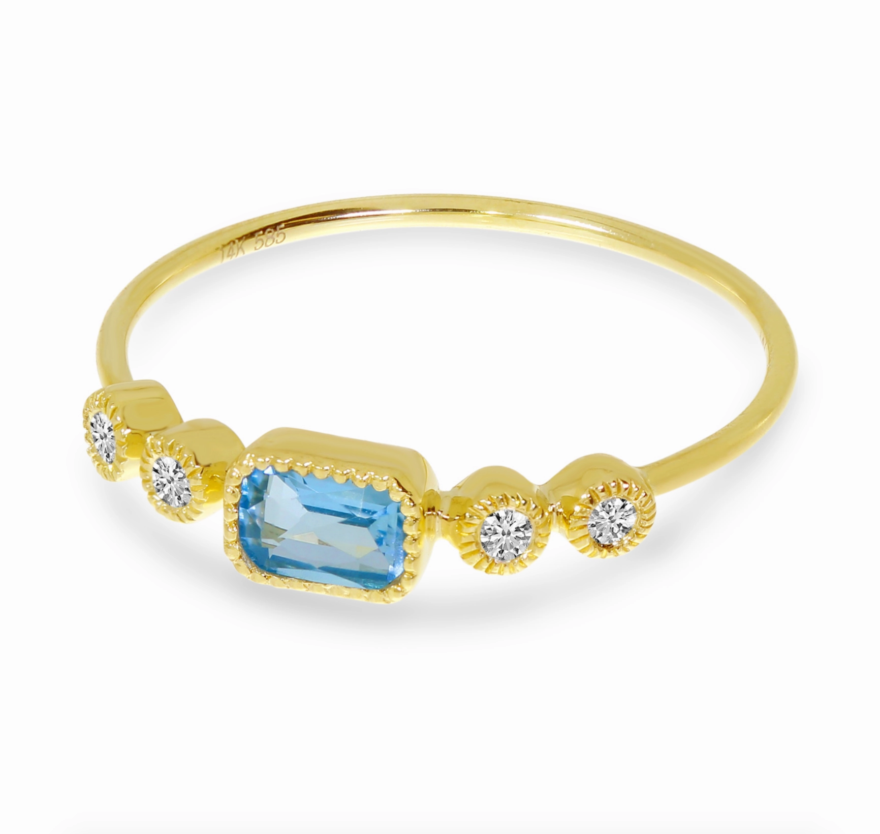 Blue Topaz Petite Stacker